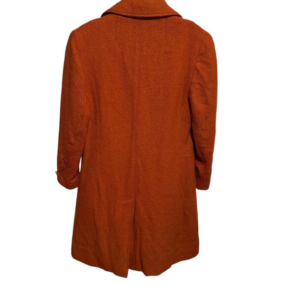 Mondo Di Marco 1970s Vintage Womens Wool Blazer Jacket Medium Orange Retro Lined - Picture 4 of 16